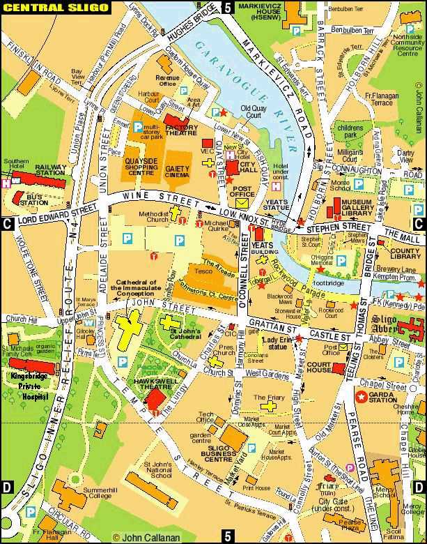 Sligo Town Centre Map